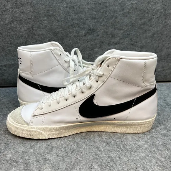 Nike Blazer Mid 77 Vintage High Top Sneakers Casual Shoes White Black Men's  11