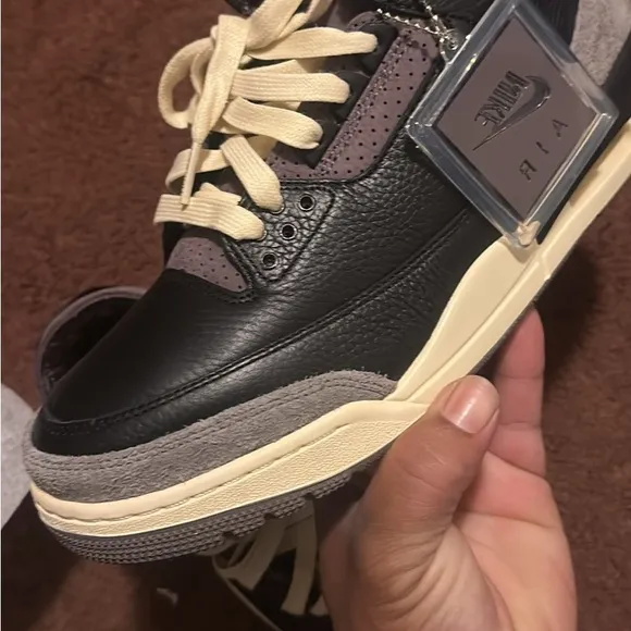 Nike Gray and Cream Sneakers with Durable Sole
