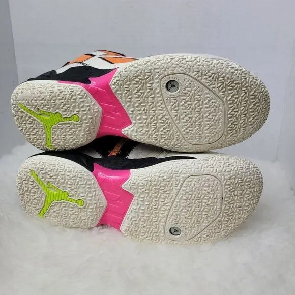 Nike Jordan Why Not Zero Mens Ivory Black Orange Fashion Sneakers Size 7