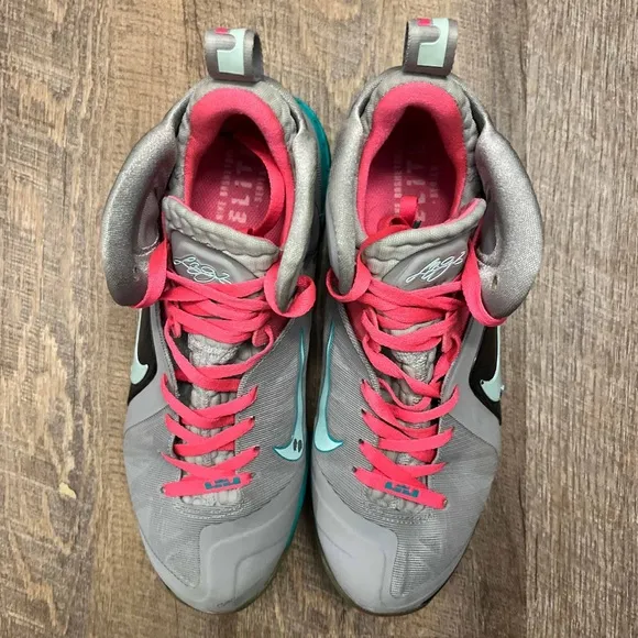 Nike LeBron 9 IX P.S. Elite South Beach Grey Pink Teal