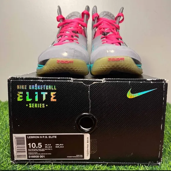Nike LeBron 9 IX P.S. Elite South Beach Grey Pink Teal