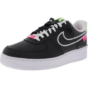 Nike Mens Air Forc 1 '07 Lv8 Black Lace-Up Casual And Fashion Sneakers New