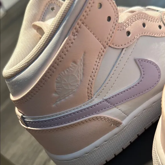 Nike Pink and White Sneakers with Classic Design