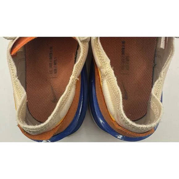 Nike Waffle One Women’s 7 Pearl White Royal Orange DC2533-200 Mesh Suede