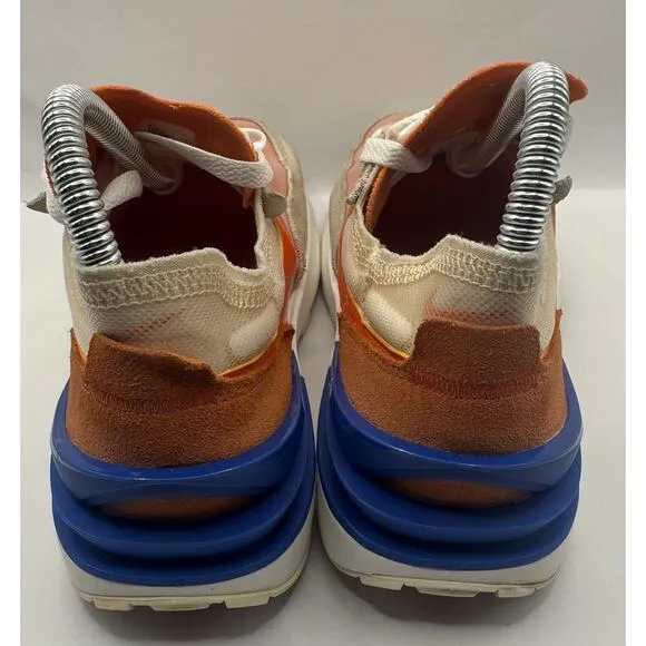 Nike Waffle One Women’s 7 Pearl White Royal Orange DC2533-200 Mesh Suede