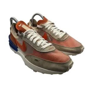 Nike Waffle One Women’s 7 Pearl White Royal Orange DC2533-200 Mesh Suede