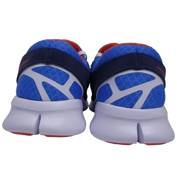 Nike Women's Free Run Running Shoe Light Photo Blue Orange 537732-403 Size 8
