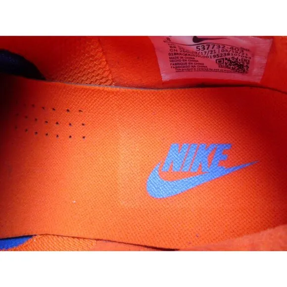 Nike Women's Free Run Running Shoe Light Photo Blue Orange 537732-403 Size 8