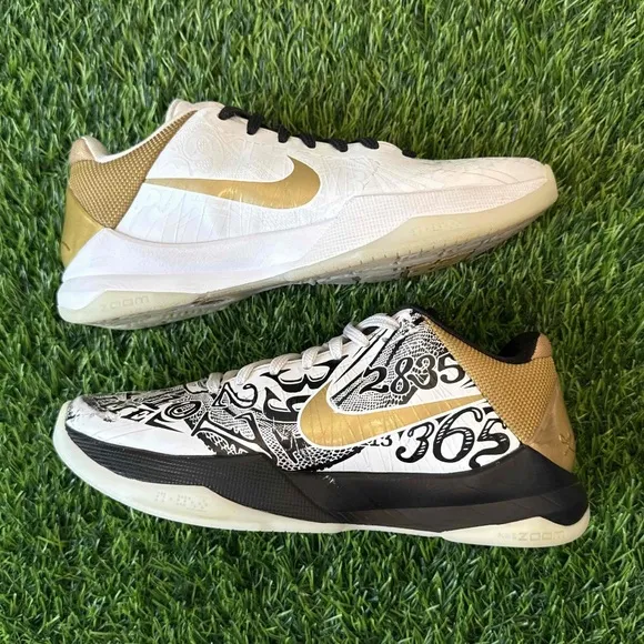Nike Zoom Kobe 5 V Protro Big Stage Parade White Gold Black