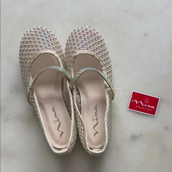 Nina Girls comfort ballet flats with Rhinestone Detail