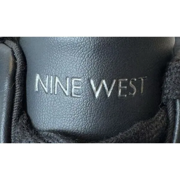 Nine West Women's Size 11M Black Grisa Lace up Fashion Sneakers Shoes