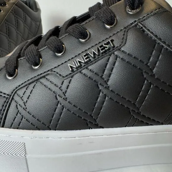 Nine West Women's Size 11M Black Grisa Lace up Fashion Sneakers Shoes