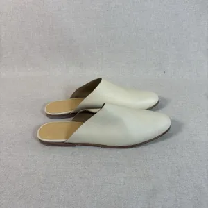 Nisolo Lima Slip On Bone Leather Mules Flats Women's 8.5 M Minimalist Casual NIB