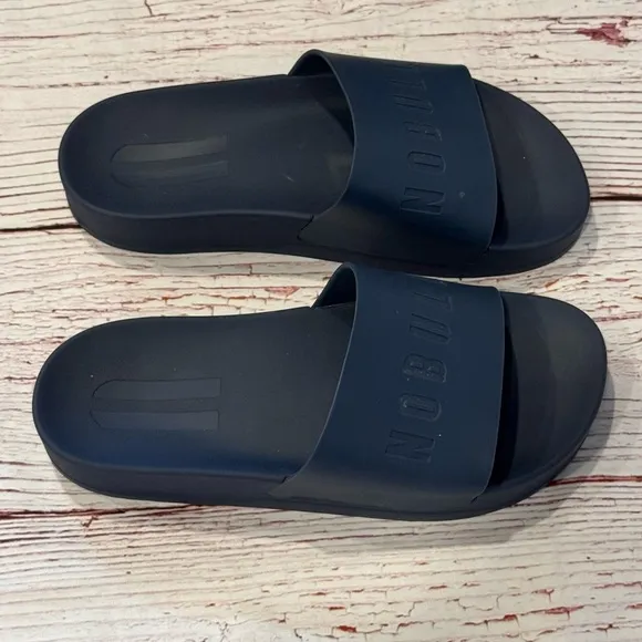 NOBULL Project Navy Blue Rubber Slides Sz 7M 8.5W