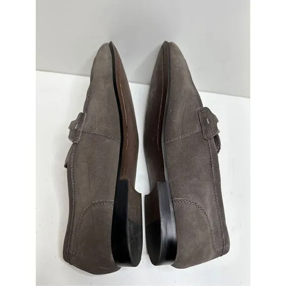 Nordstrom Shoes Mens Size 11 Gray Slip On Leather Loafers Ortholite