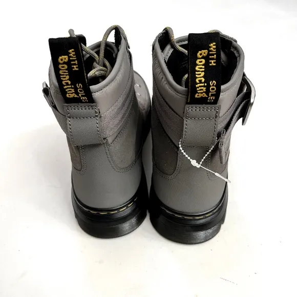 NWOB $140 Original DR. MARTENS Combs Tech Quilted Padded Boots Size 10M 11L Grey