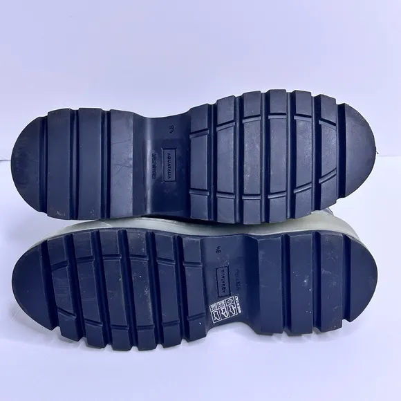 NWOB Aquatalia Amii Quilted Boots Black Nylon Chunky Lug Sole Weatherproof