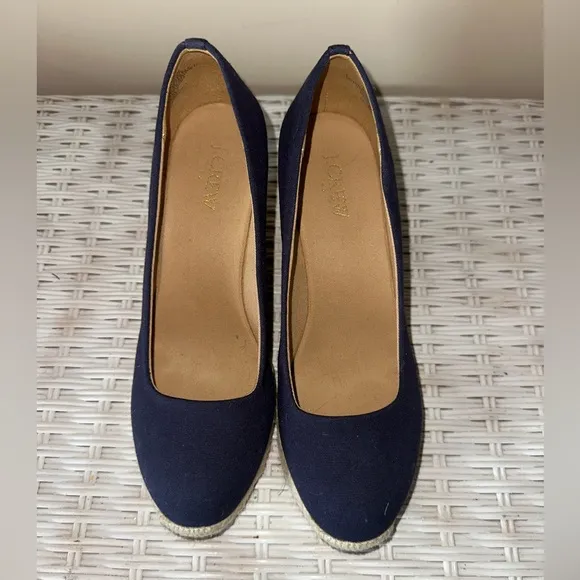 NWOB    J. Crew Blue Espadrille Shoes
