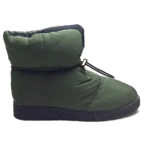 NWOB J Crew Elsa Quilted Puffed Toggle PrimaLoft Green Winter Boots Size 8