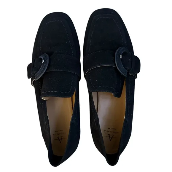 NWOT Aquatalia Jacqui Black Suede Loafers – Sz 9.5M