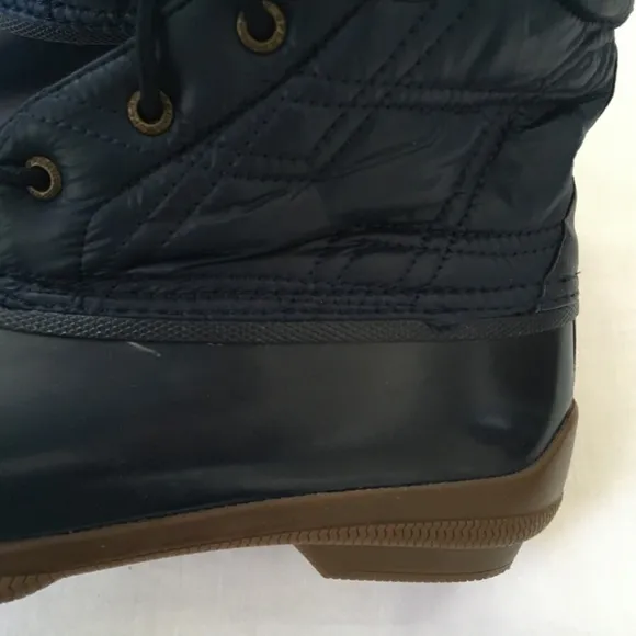 NWOT SPERRY Saltwater Quilted Top Duck Rain Boots Blue Size 9…