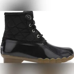 NWOT Sperry Women's Black Quilted Duck Boots