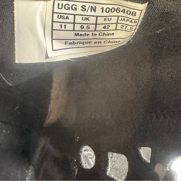 NWOT UGG Lo Pro Floral Cutout Black Suede Boots