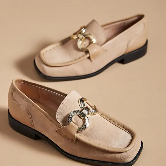 NWT Anthropologie Maeve Square-Toe Loafers