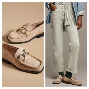 NWT Anthropologie Maeve Square-Toe Loafers
