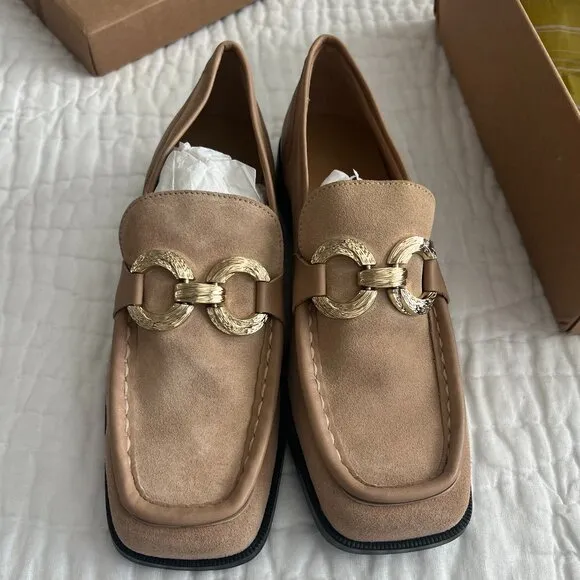 NWT Anthropologie Maeve Square-Toe Loafers