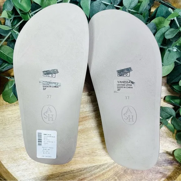 NWT ASH - Vanessa Cross Strap Leather Sandals 7 (37)