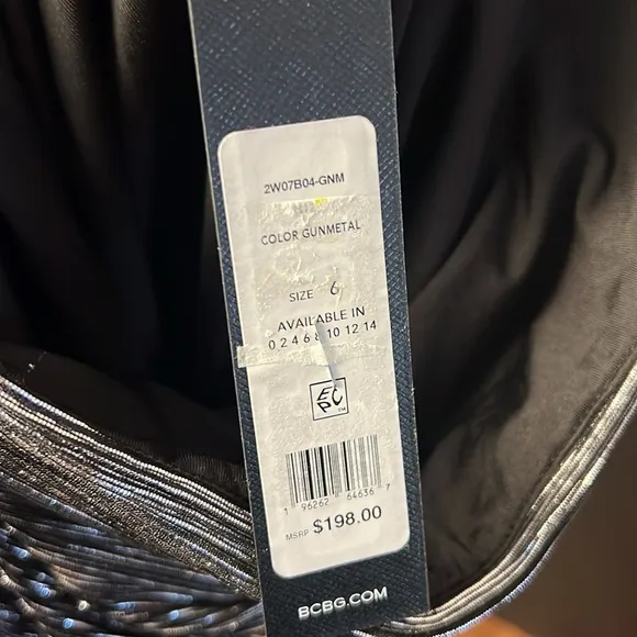 NWT BCBGMAXAZRIA Women's High Waisted Bodycon Mini Skirt Pleated Foiled Ruched