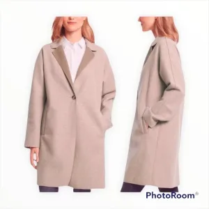 NWT BERNARDO Pink Sweater Coat Pea Coat Size Large