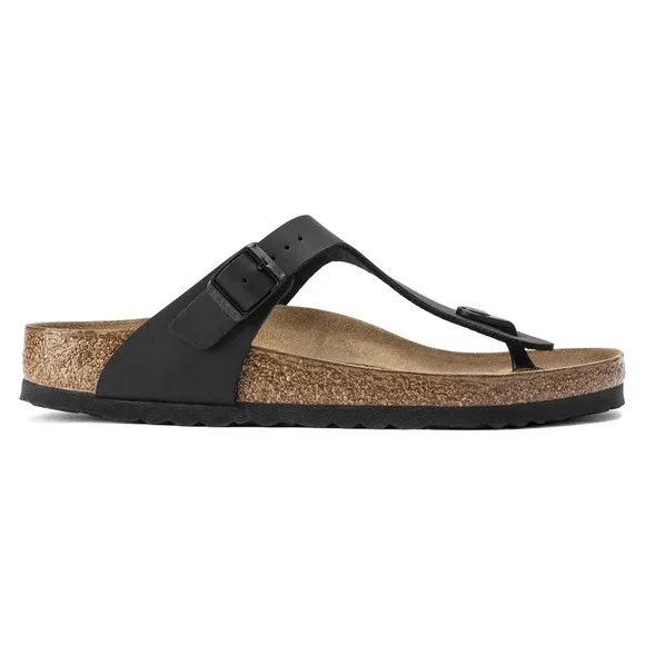 NWT Birkenstock Gizeh Thong Birko-Flor in Black