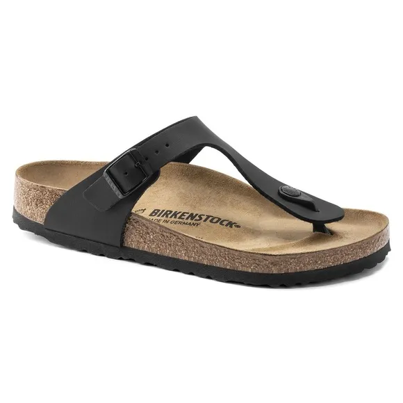 NWT Birkenstock Gizeh Thong Birko-Flor in Black