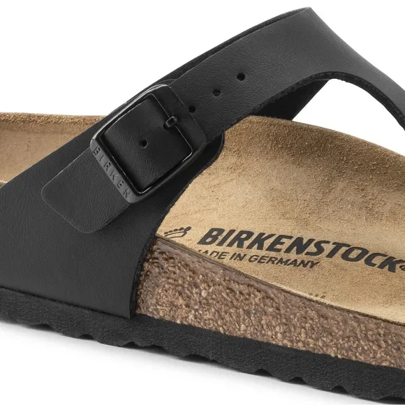 NWT Birkenstock Gizeh Thong Birko-Flor in Black
