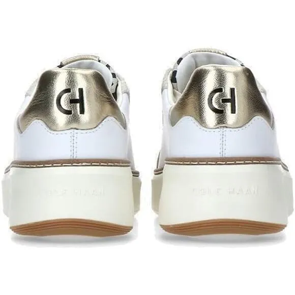 NWT Cole Haan Women's GrandPrø Topspin Sneaker ,White/Leo Print-Size 5.5