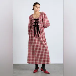NWT Damson Madder Dakota Dress In Tartan