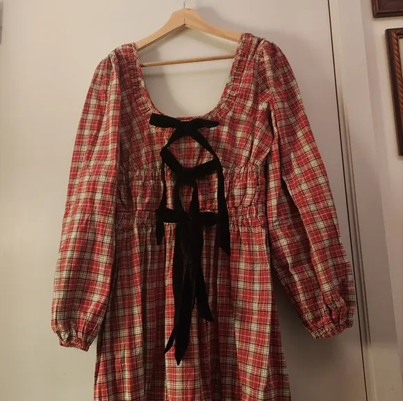 NWT Damson Madder Dakota Dress In Tartan