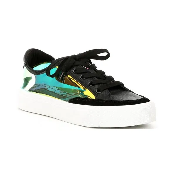 NWT DKNY Ressi Clear Lace Up Fashion Sneakers 8.5