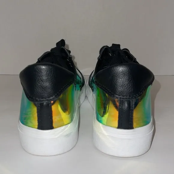 NWT DKNY Ressi Clear Lace Up Fashion Sneakers 8.5