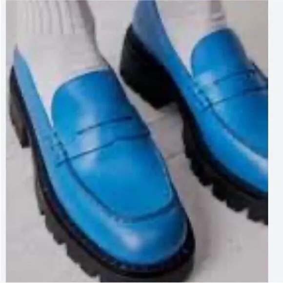 NWT FREE PEOPLE Lyra Lug Sole Loafers