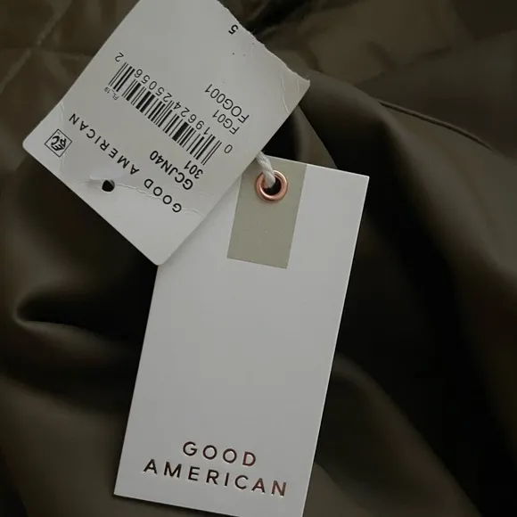 NWT GOOD AMERICAN Better Than Leather Oversized Chore Jacket Brown Size 5/2XL