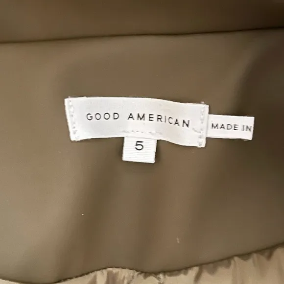 NWT GOOD AMERICAN Better Than Leather Oversized Chore Jacket Brown Size 5/2XL