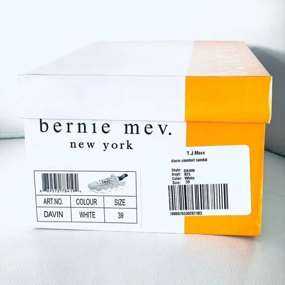 NWT in Box Gorgeous BERNIE MEV 40 (9-9.5) US Davin Comfort white Chunky Sneakers