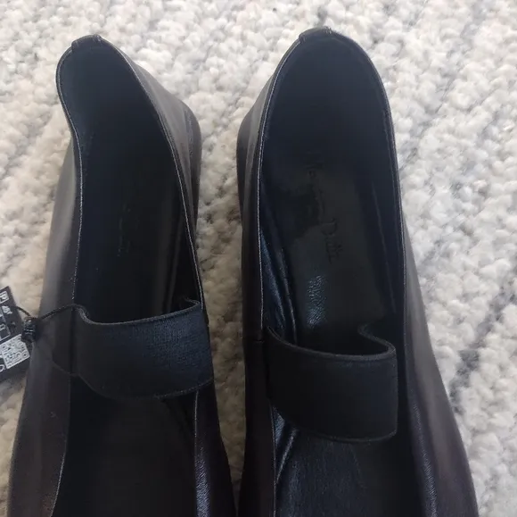 NWT Massimo Dutti Dark Brown Gathered Leather Ballet Flats EU 40 US Size 9