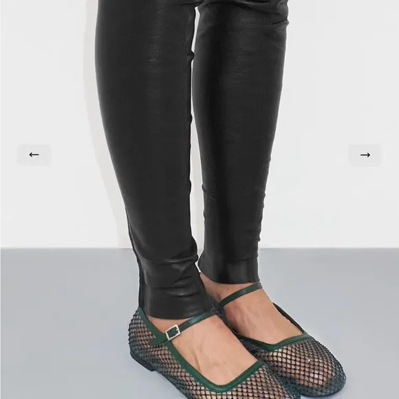 NWT Miista Green Mesh Flats