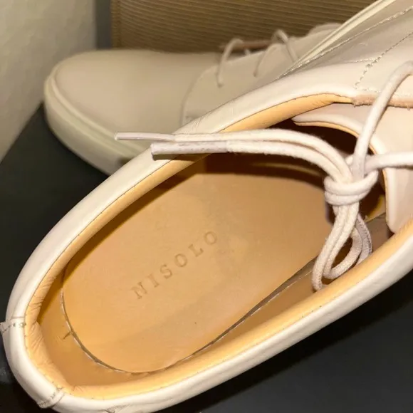 🌟NWT Nisolo Men's Diego Everyday Low Top Sneaker in Bone, Size 9