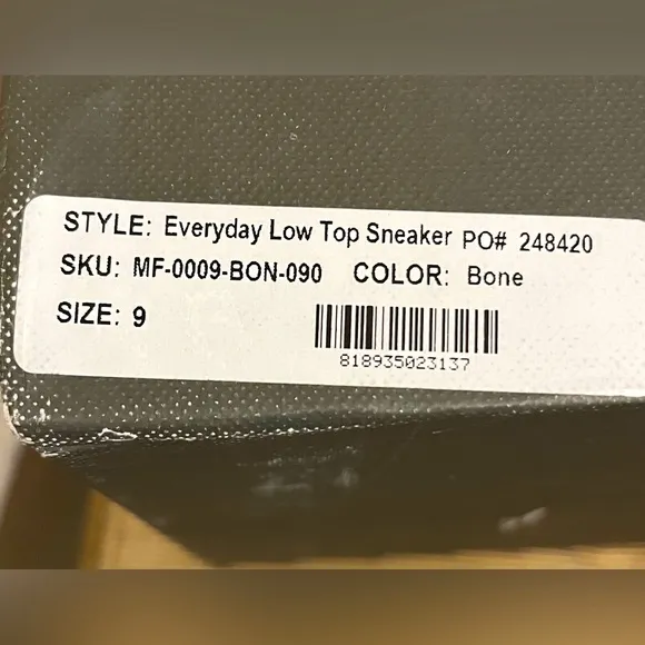 🌟NWT Nisolo Men's Diego Everyday Low Top Sneaker in Bone, Size 9