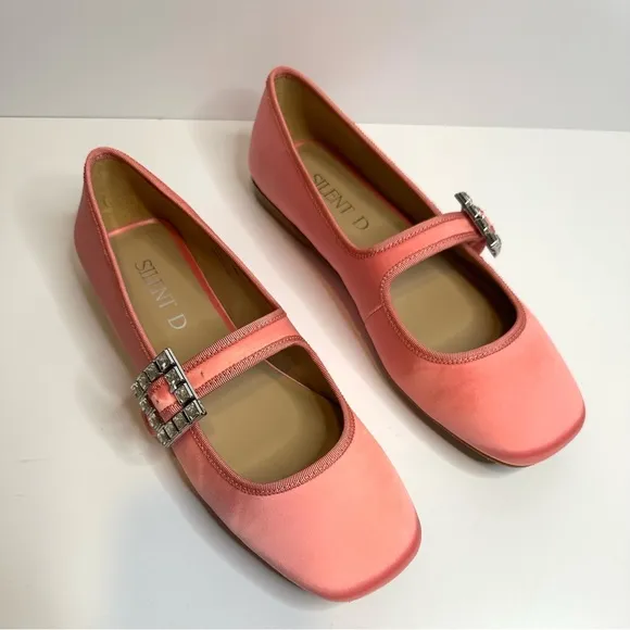 NWT Pink Mary Jane Flats with Decorative Buckle from Anthropologie